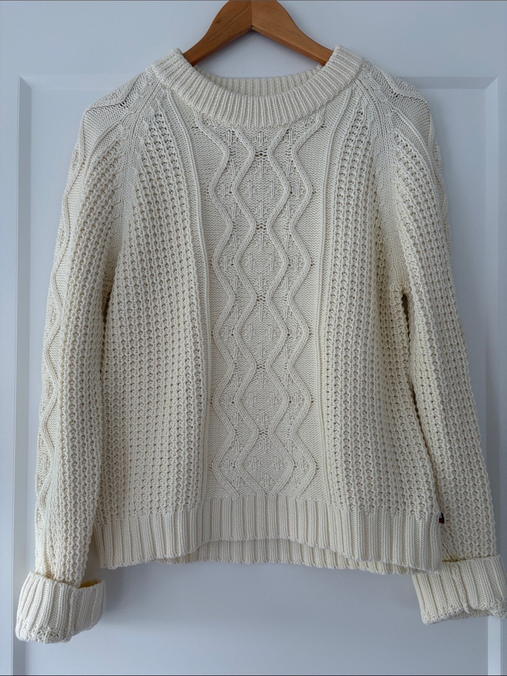 Classic Cream Cable-Knit Women's Sweater